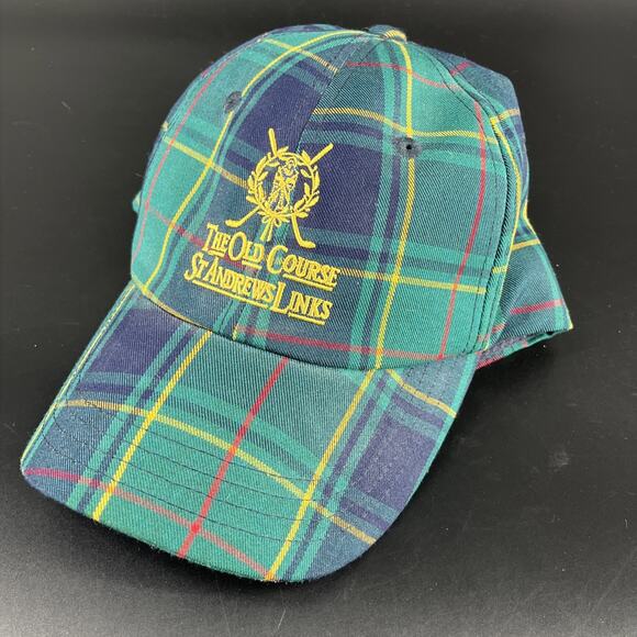 The Old Course St. Andrews Links Hat Cap Golf Tartan Collection Plaid OSFA - Picture 11 of 12